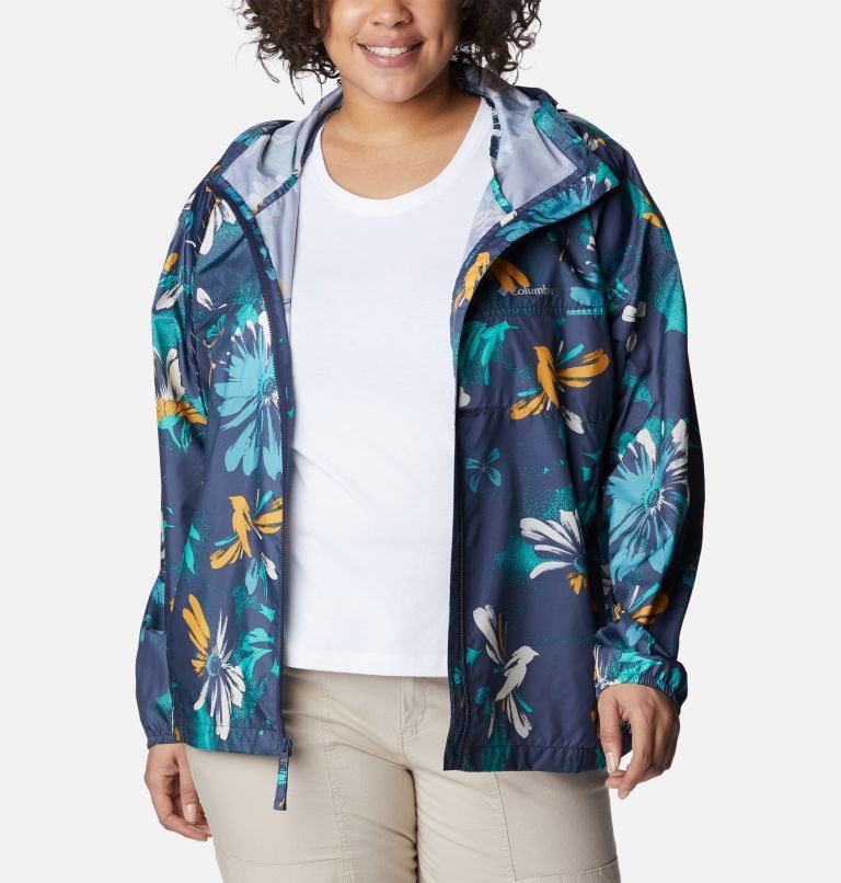 Women's Columbia Flash Challenger Novelty Windbreaker Jackets Flower | Plus Size CA-M06C5